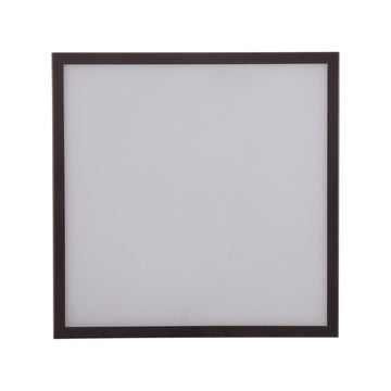 Grant 14.13" Minimalist Industrial Square Linen Iron LED Flush Mount - JONATHAN Y